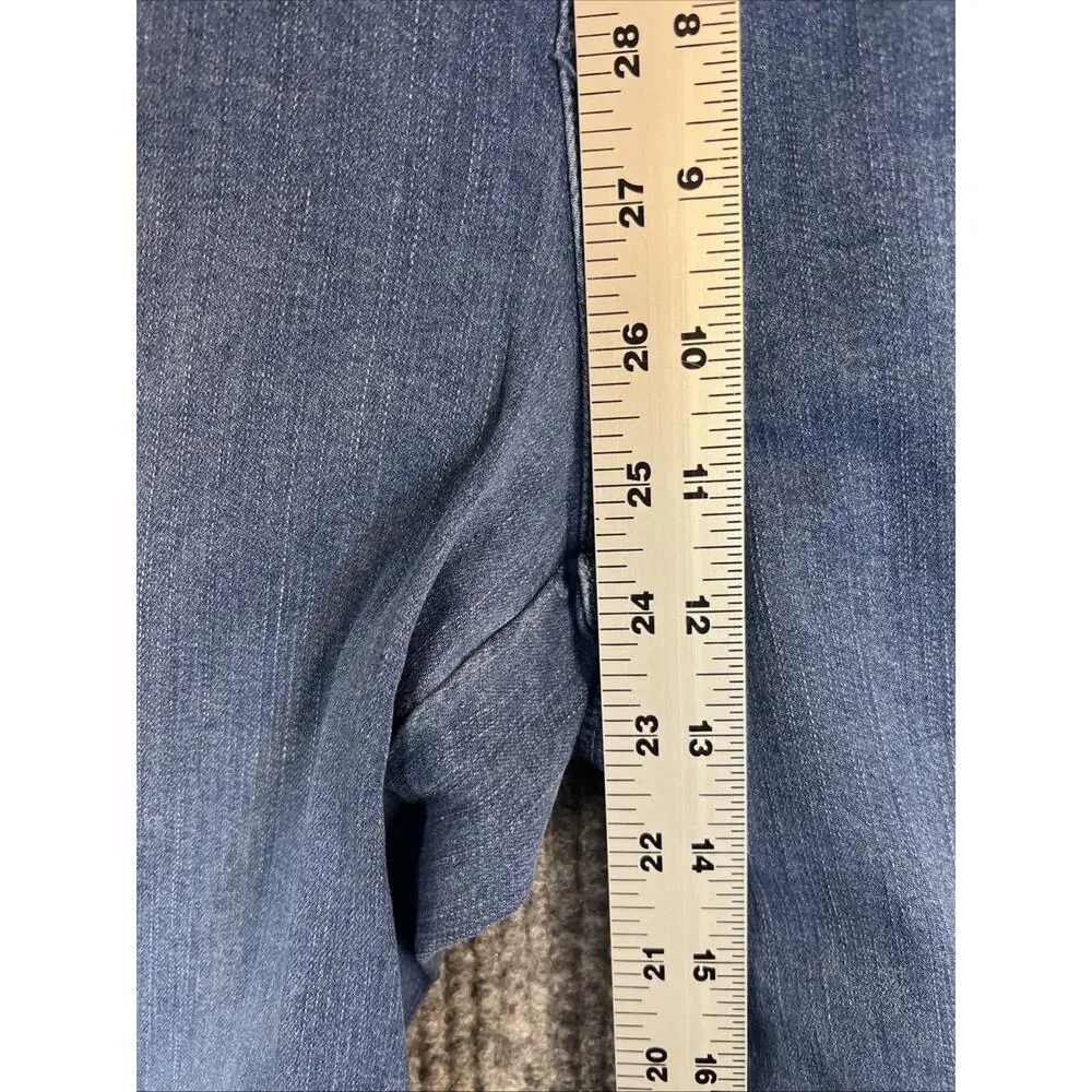 Belle By Kim Gravel Tall TripleLuxe Denim Mariner Crop Pants Medium Wash Sz 10 T - Picture 7 of 9